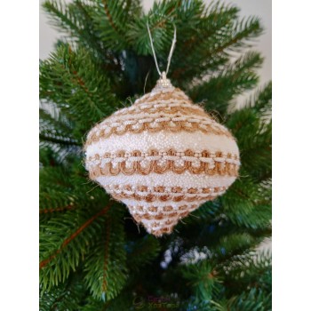 Елочное украшение Юла с декором Ø80мм, цена за набор 3 шт (SH295)